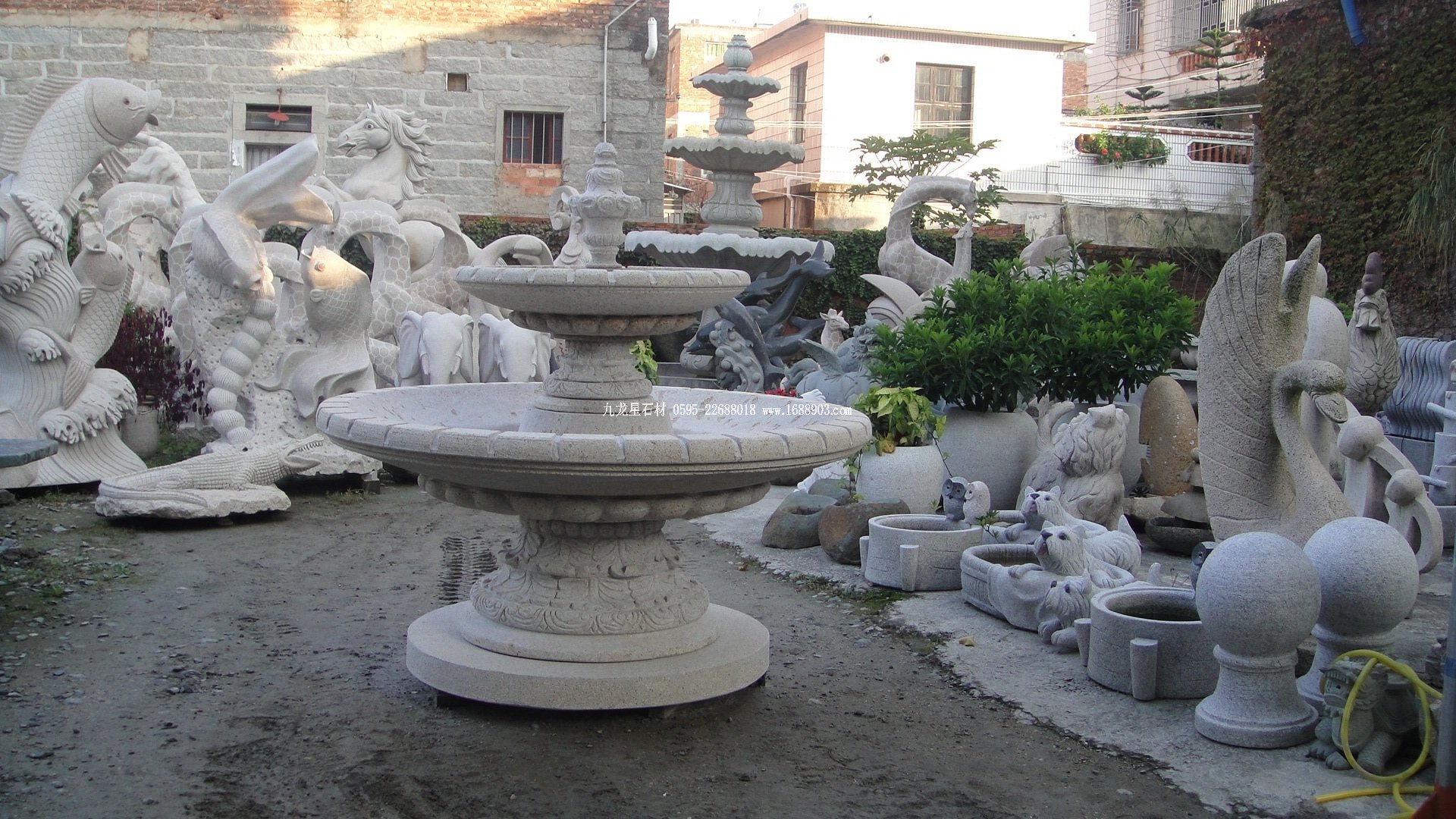 小型雙層跌水缽