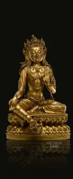 明永樂(lè) 增祿佛母 黃銅鎏金(北京翰海) 明永樂(lè) 增祿佛母 黃銅鎏金(北京翰海)